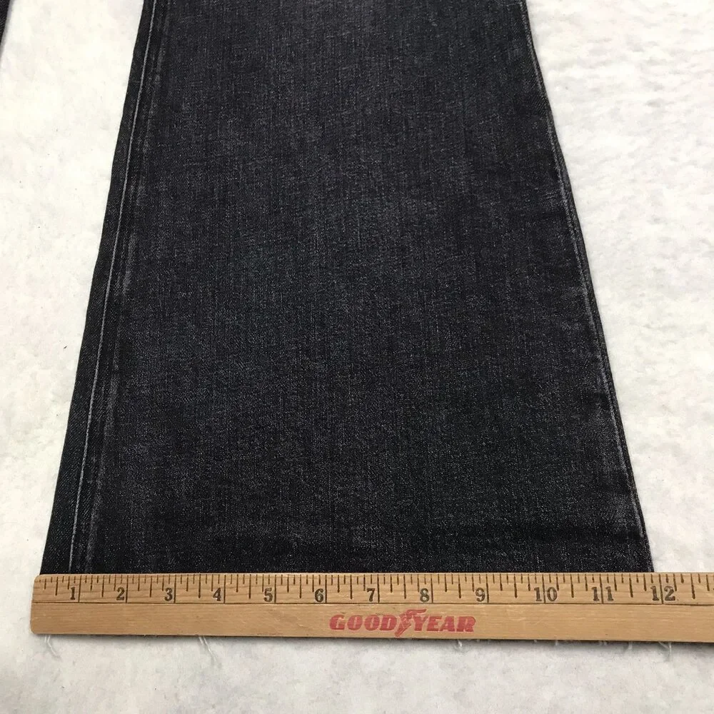 NWT HUDSON Jodie Flare Jean Women 25 (28x30) Faded Noir Black Wash Distressed - Picture 11 of 16